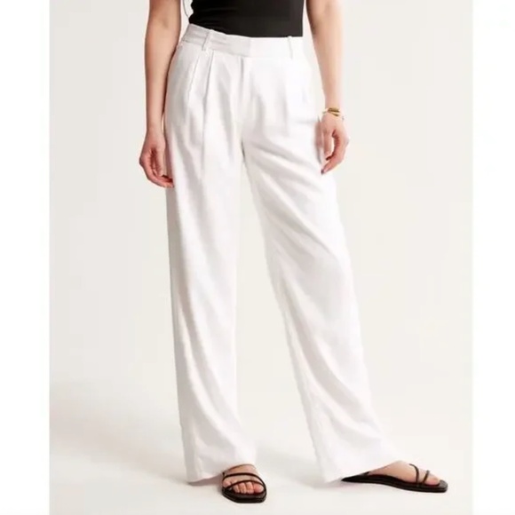 Abercrombie & Fitch Pants - Abercrombie & Fitch Sloane Tailored Linen-Blend Pant
